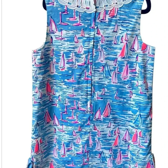 NWT Lilly Pulitzer Boatlicious Nautical Shift Dress Girls Dress Size 7 - Picture 8 of 11